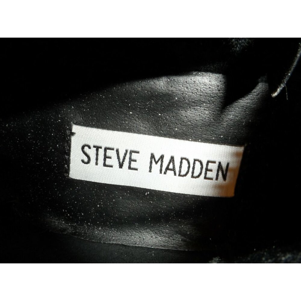 Steve Madden Women's Reggiee Knee-High Riding Boots Black Leather Size 7M - Picture 7 of 8